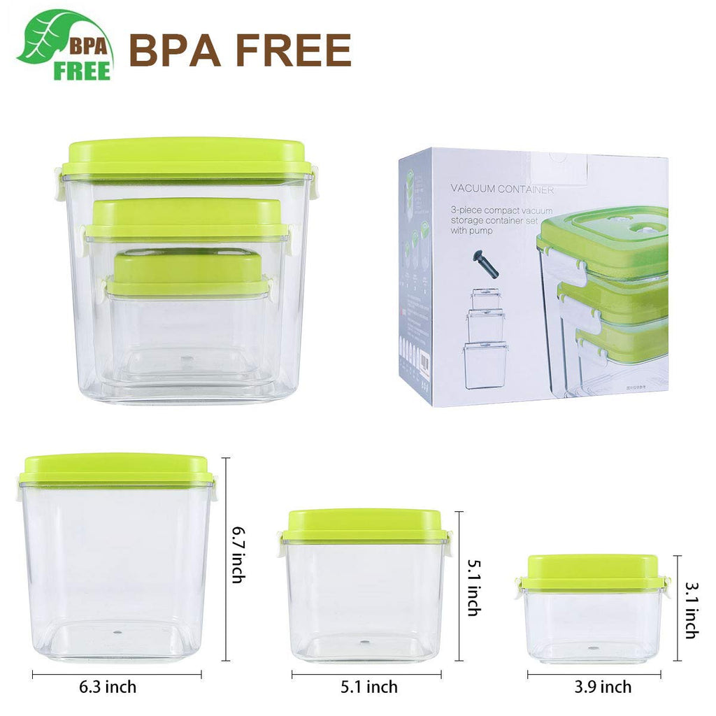 Vacuum Seal Food Storage Container Set — Keep Food Fresh 3x Longer